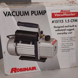 ROBINAIR VACUMASTER PUMP SINGLE STAGE