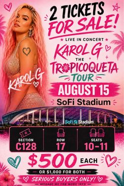 2 Karol G Tickets C128