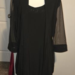 Women's Size L Black Dress By R&M Richards
