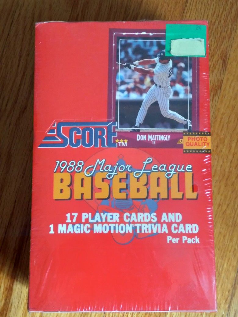 Score 1988 Major League Baseball Sealed Box Sports Cards Vintage 