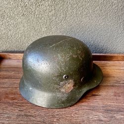 German WW2 Heer Double Stamp Helmet With Name