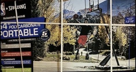 Spalding 54” Polycarbonate Portable Basketball Hoop