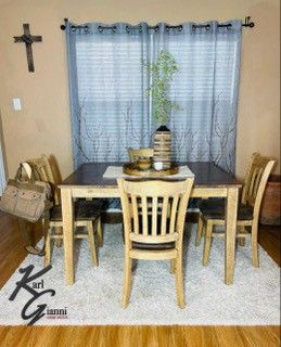 🔥🔥FREE DELIVERY TODAY 🔥🔥GORGEOUS NEW CUSTOM FARMHOUSE SOLID WOOD DINING TABLE & CHAIRS ❤️❤️❤️