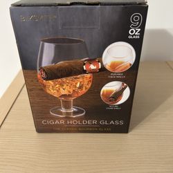 Whiskey Low Ball Cigar Holder Glass