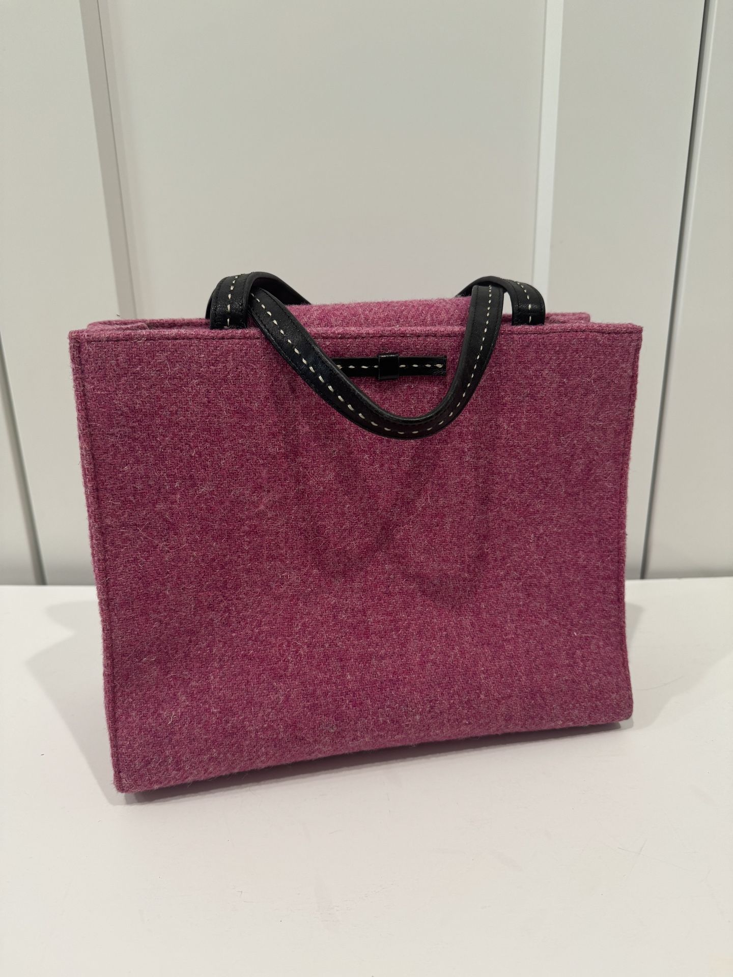 Kate Spade Pink/Raspberry Wool Tote Bag - Excellent Condition 