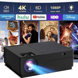 🔥Brand New M18 projector with wifi and bluetooth,Movie Projector for Bedroom Celling Camping & Outdoor Use