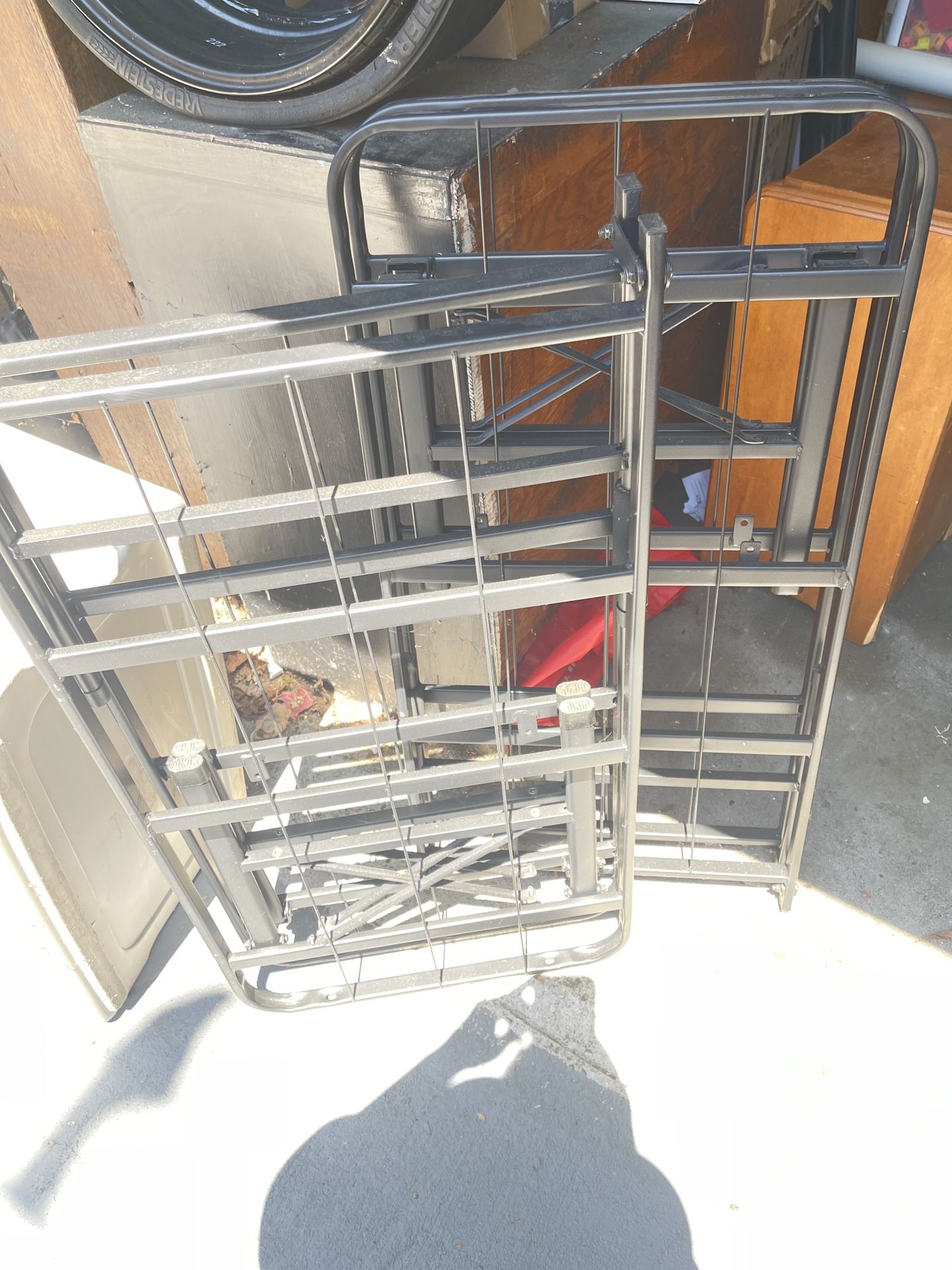 Black Metal Bed Frame For A Twin/full Size 