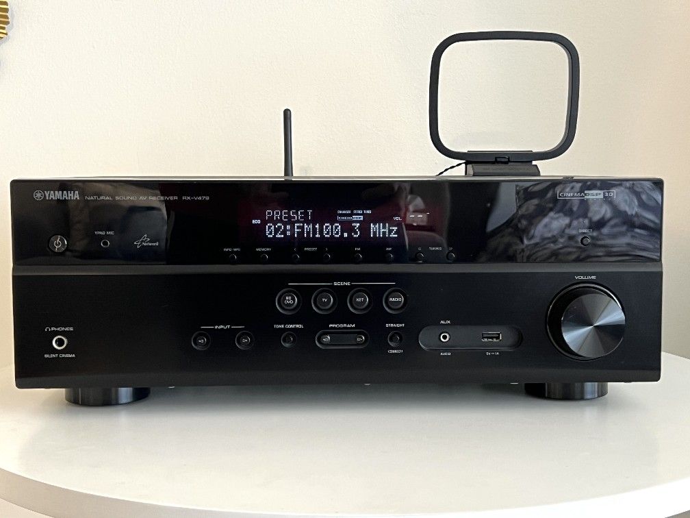 Yamaha RX-V479 AV Receiver Black Bluetooth 4K HDMI .Yamaha RX-V479 AV Receiver .