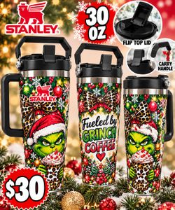 Fueled by Grinch Coffee 30 oz Tumbler