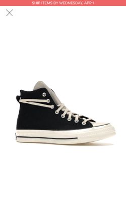 Fear of god converse black size 9.5,4.5,4