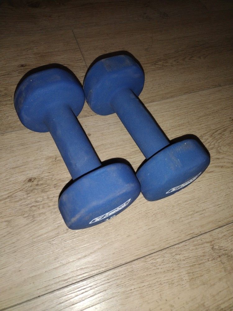 Reebok 10LBS each In Blue A dumbbells