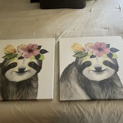 Sloths Canvas Frames 