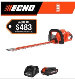 ECHO 56V 22 in. Double-Sided Reciprocating Cordless Battery Powered Hedge Trimmer with 2.5Ah Batter