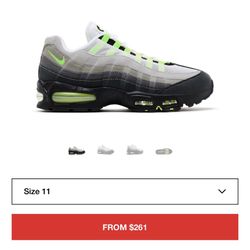 BRAND NEW NEON 95 AIR MAX Size 11
