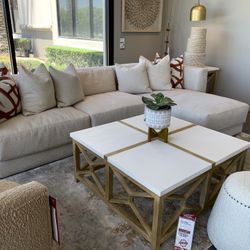 Modern deep seat sectional