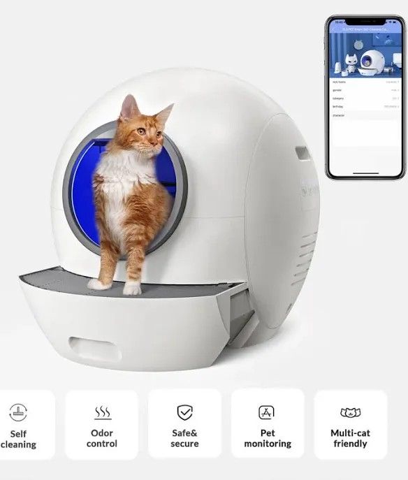 Spaceship Self Cleaning Litter Box (Wifi-Enabled)