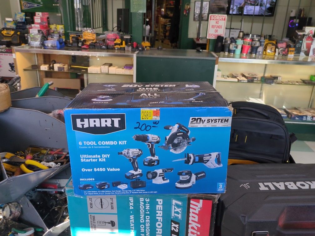 Hart six tool combo kit