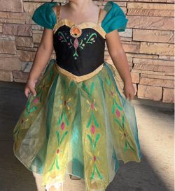 Disney Frozen Anna Girls Costume Dress