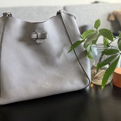 Kate Spade Soft Medium Taupe Talia Triple Compartment Handbag