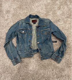 Calvin Klein Jeans Womens Denim Jacket Size Small NWT Stretch Medium Wash