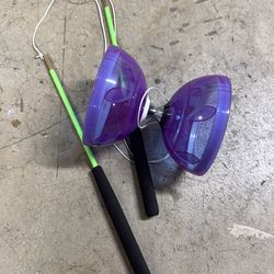 Kid'S Diabolo Chinese Yo-Yo Juggling Toy , Includes Hand Sticks, Assorted Colors, 5.90 X 4.92 Inches, Ideal for Kids and Beginners (Purple)