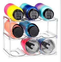 8x BRAND NEW boxes acrylic stackable water bottle holders