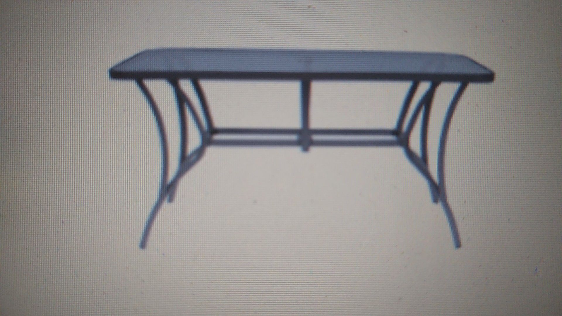 Cosco Outdoor Living Paloma Steel Patio Dining Table, Sand Steel Frame, Tempered Glass Top Table