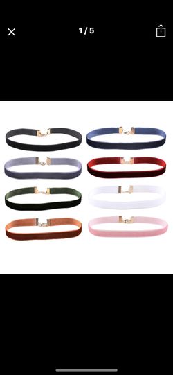 8pcs valvet chokers multicolor price negotiable new