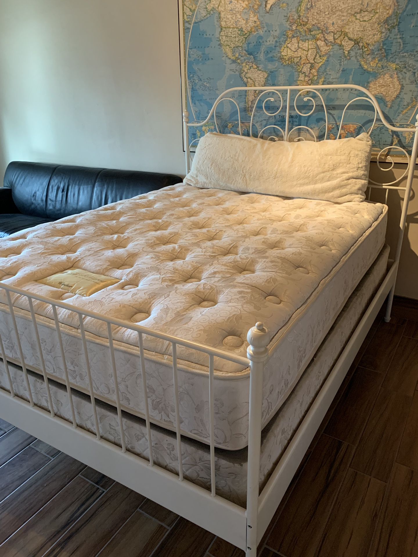 IKEA queen bed - frame (mattress and box spring included) for Sale in Tucson, AZ - OfferUp