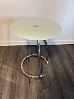 Clear metal table