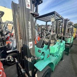 Mitsubishi Forklift 3 Stages Pneumatic 5500 Lbs