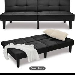 Linen Futon Couch Modern Sofa Bed Folding Reclining Sleeper Sofa Couch for Living Room