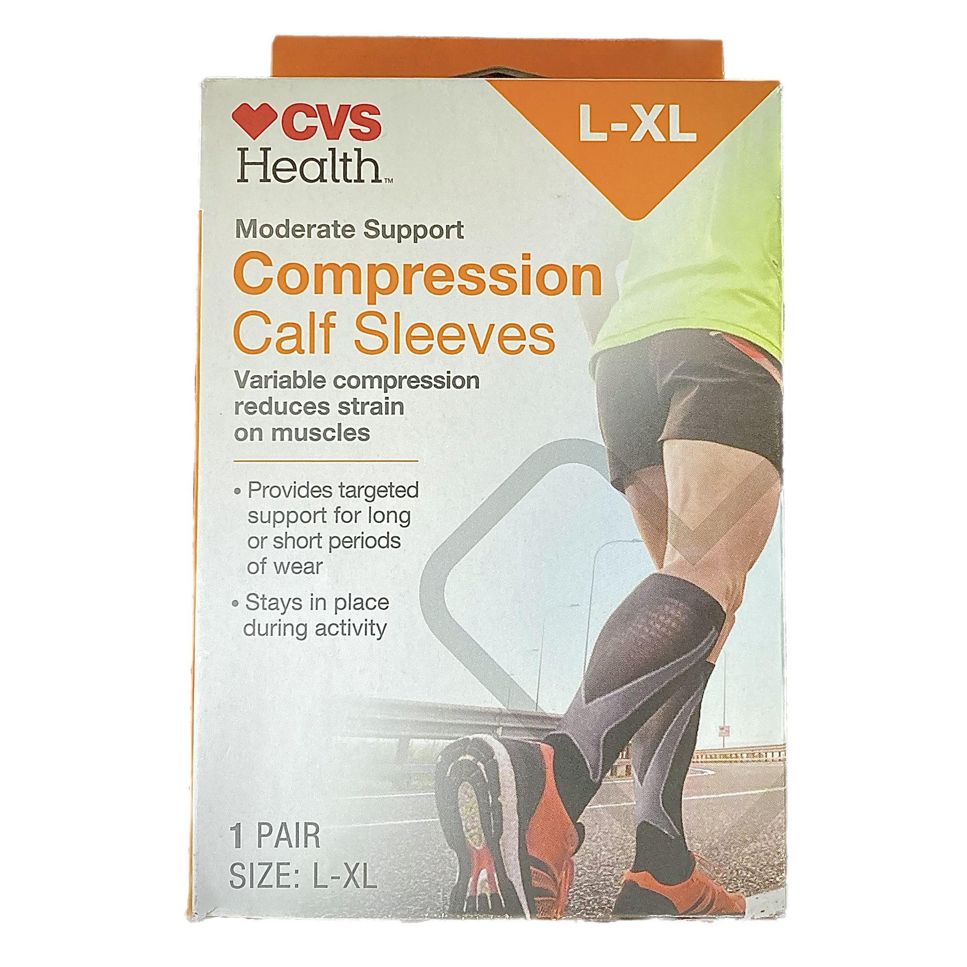 CVS Health brand Calf Compression Sleeves 2 CT included New In box Safety Seal in Tact