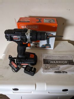 Warrior Cordless 18v Drill/Driver. 3/8" Linthium Ion
