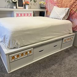 Full Size Bed Frame And  Matching Dresser