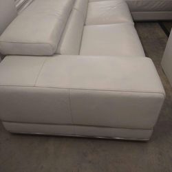 SECTIONAL GENUINE LEATHER RECLINER ELECTRIC ⚡ WHITE.. DELIVERY SERVICE AVAILABLE 💥🚚💥