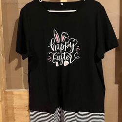 Women’s XL short sleeve Easter tunic, NEW