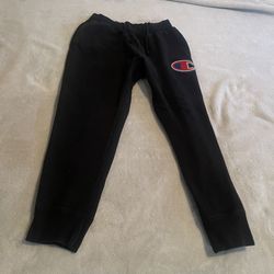 Champion Sweatpants Men Large Black Reverse Weave Joggers Workout Running Fleece