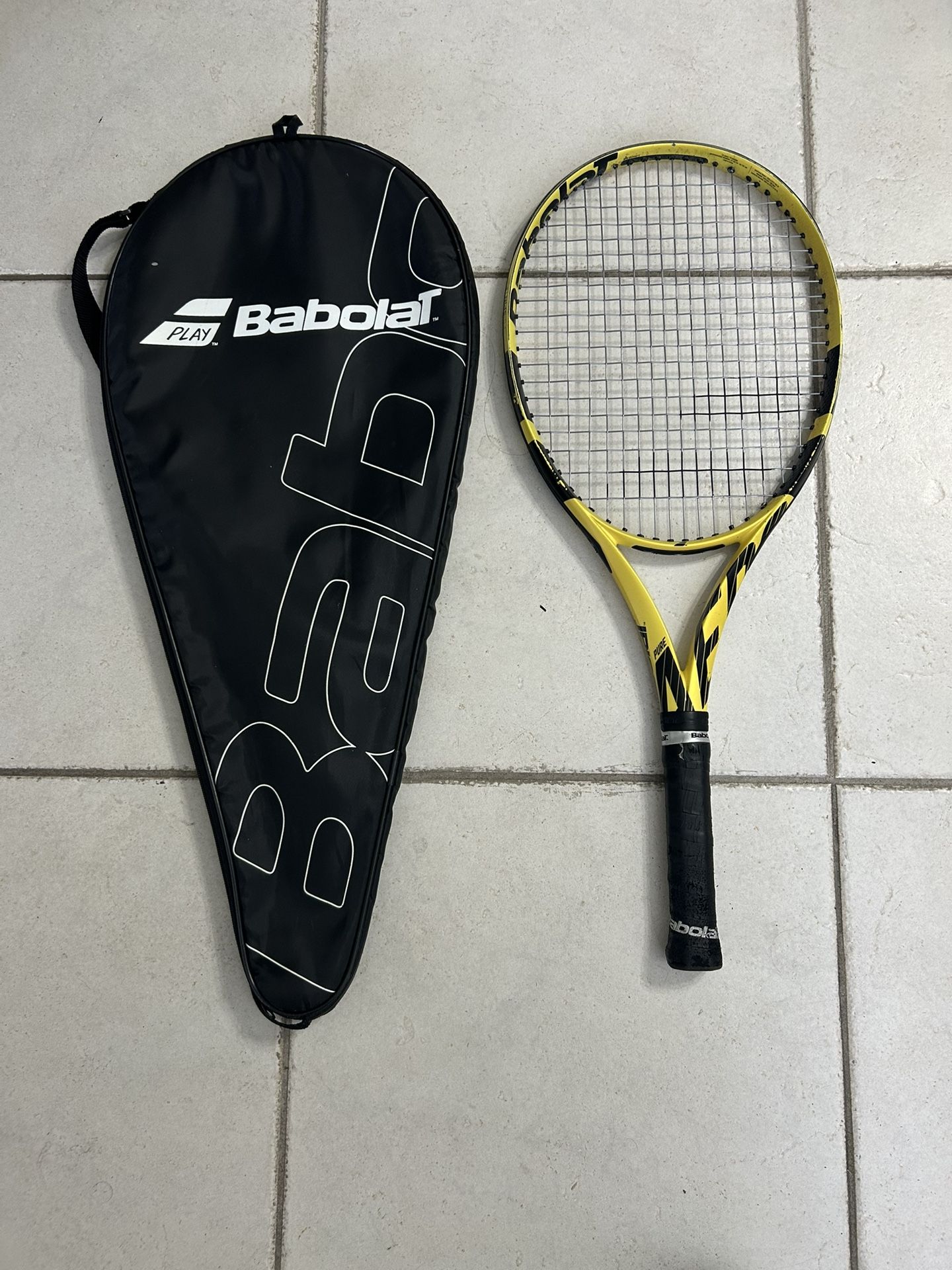 Babolat Tennis Racket With Bag– Yellow/Black Frame