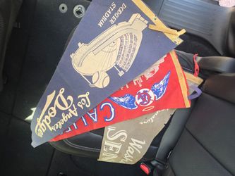 3 vintage felt baseball pennants MLB Baseball LA Dodgers Senators Angels