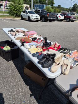 Shoes, adult children's various sizes. $1 each.