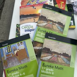 1st Grade Work Book Math Science Literature. Eureka Math California Ciencia Maravillas Envision Math