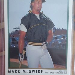 1992 Opicio Premiere Mark McGwire Baseball Card Good Condition