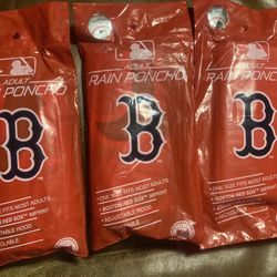(3) RED SOX ponchos NEW!