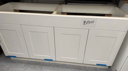 60” DOUBLE SINK NO TOP BATHROOM VANITY CABINET NEW