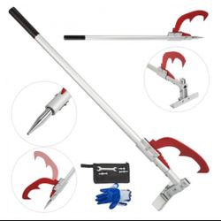 VEVOR 47" Timberjack with Jack Handle Cant Hook Aluminum Log Jack Log Lifter Alloy for Felling and Logging