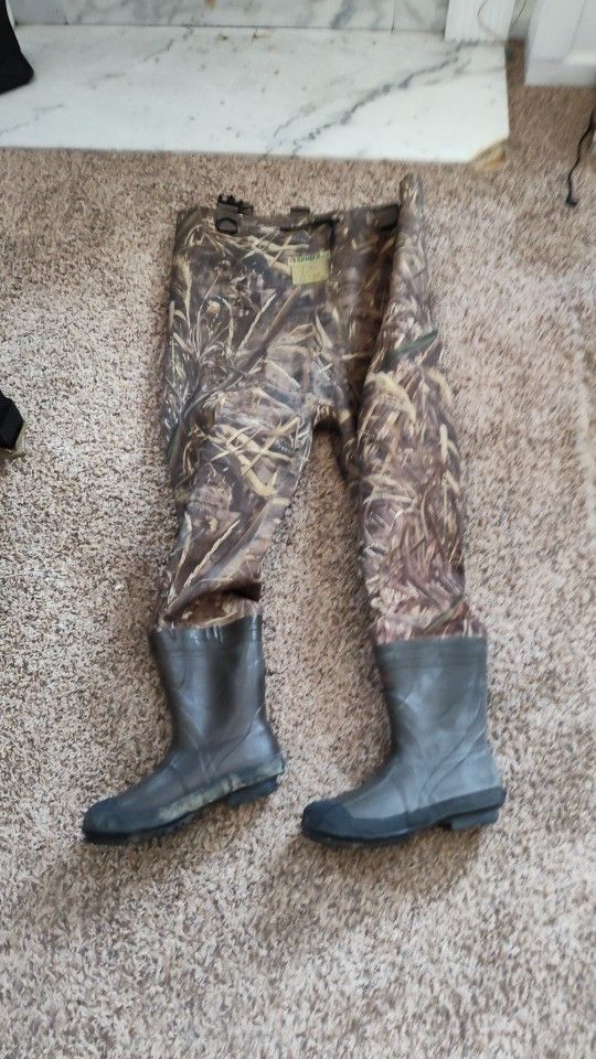 Cabela's gander mountain duck hunting waders fishing camo work size 13