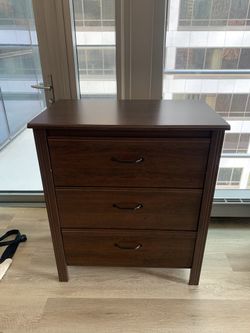 Dark Brown 3-Drawer Dresser