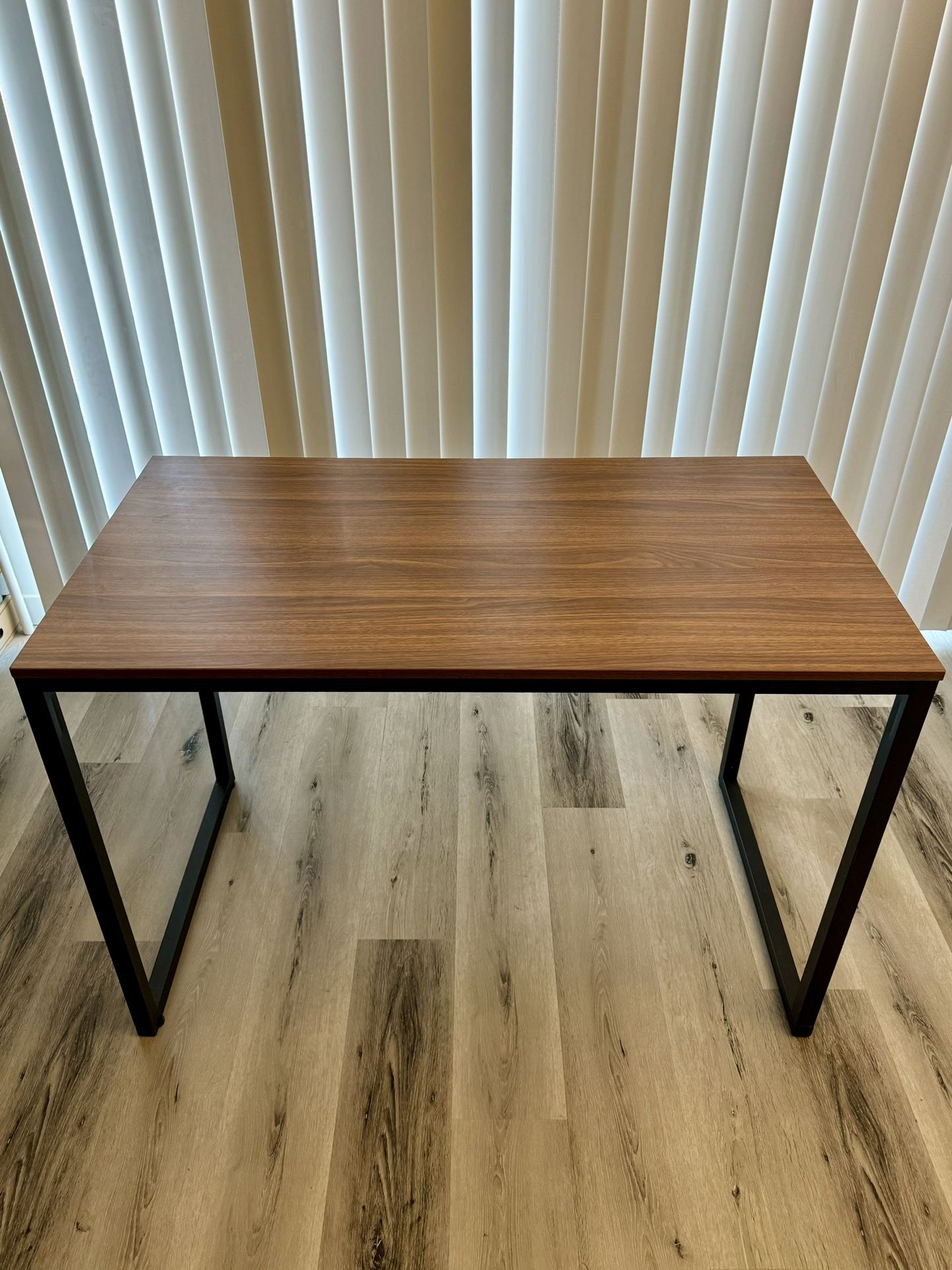 45” Wood Table With Metal Frame 