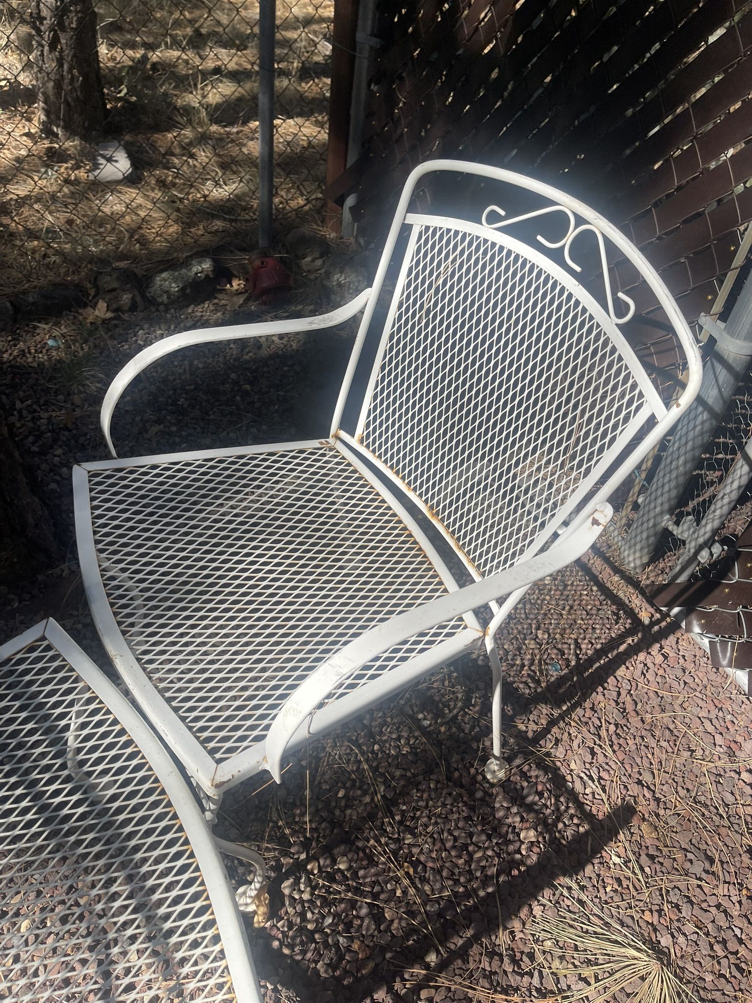Four Metal Outdoor Chairs
